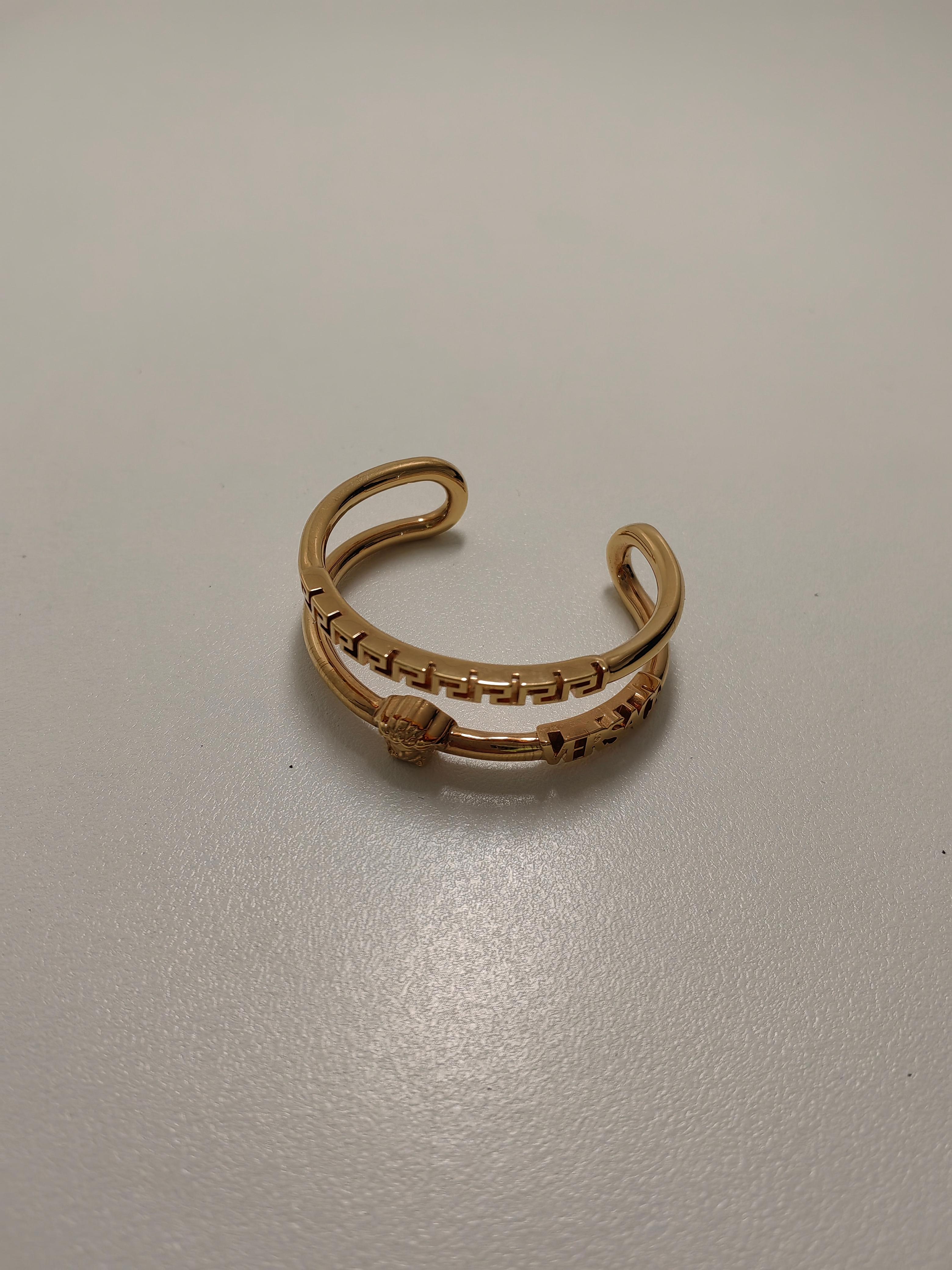 De las mujeres Versace Gold La Medusa Cuff Bracelet Bangle with Greca en venta