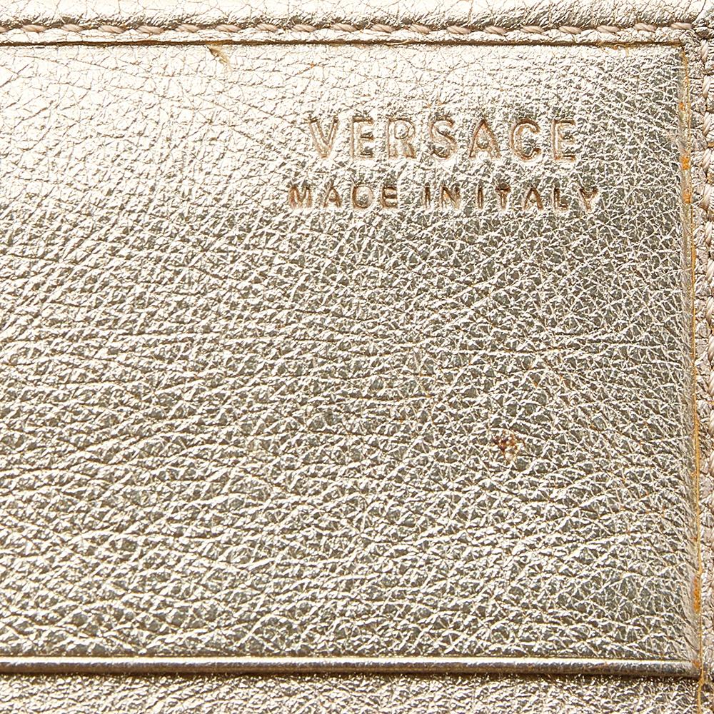 Versace Gold Leather Gianni Flap Shoulder Bag 2