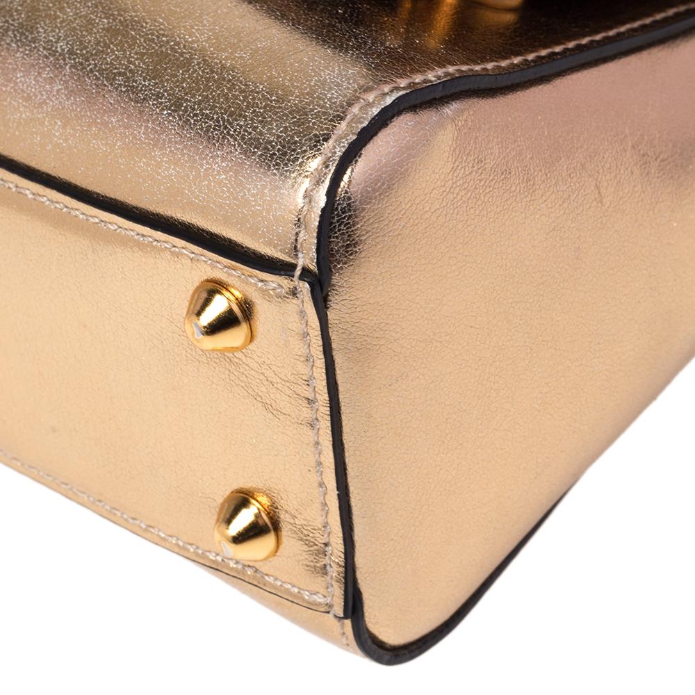 Versace Gold Leather Medusa Flap Crossbody Bag 3