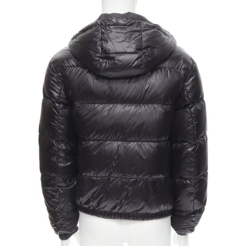 Men's VERSACE gold Medusa badge black goose down duvet puffer jacket IT48 M For Sale