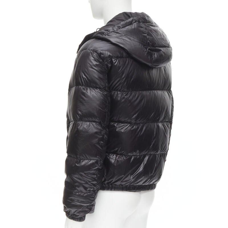 VERSACE gold Medusa badge black goose down duvet puffer jacket IT48 M For Sale 1