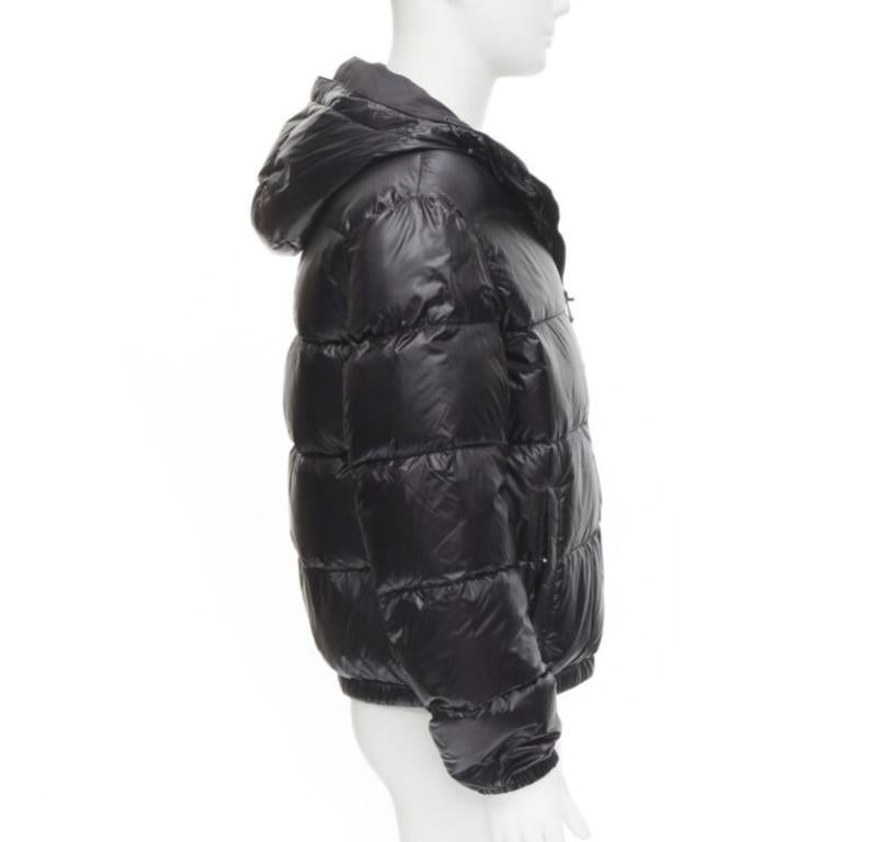 Men's VERSACE gold Medusa badge black goose down duvet puffer jacket IT50 L