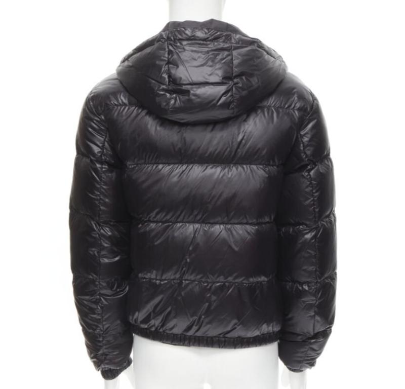 VERSACE gold Medusa badge black goose down duvet puffer jacket IT50 L 1