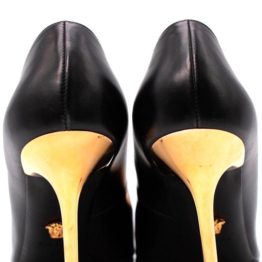 versace gold heels