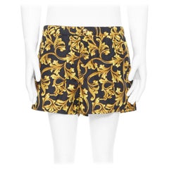VERSACE gold Medusa Knopf schwarz floral Barocco Sommer Badeshorts IT6 L