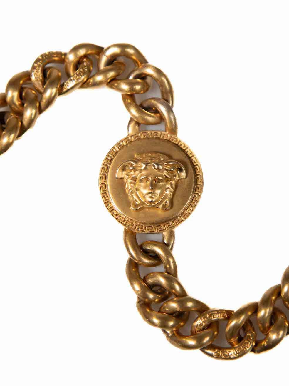 Versace Gold Medusa Head Chunky Chain Necklace In Excellent Condition For Sale In London, GB