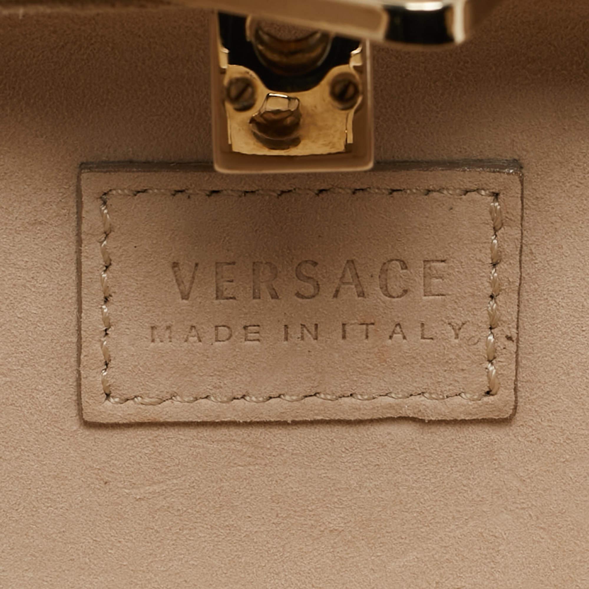 Versace Gold Metal Medusa Lock Chain Clutch 7