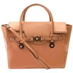 Versace Gold Rose Signature Patent Large Tote Bag