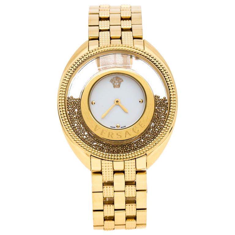 Versace Gold Stainless Steel Destiny Spirit 86Q Women's Wristwatch 39 mm