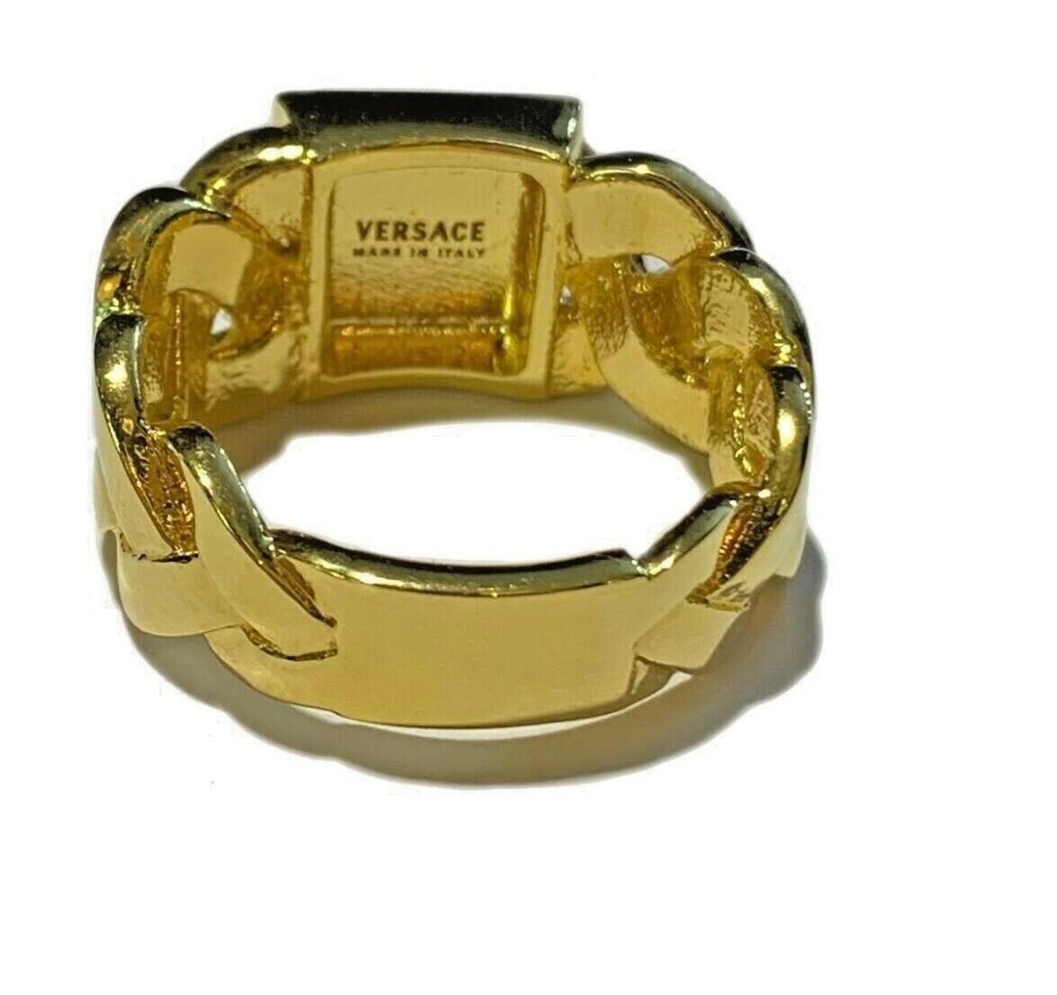 versace gold ring 18k medusa