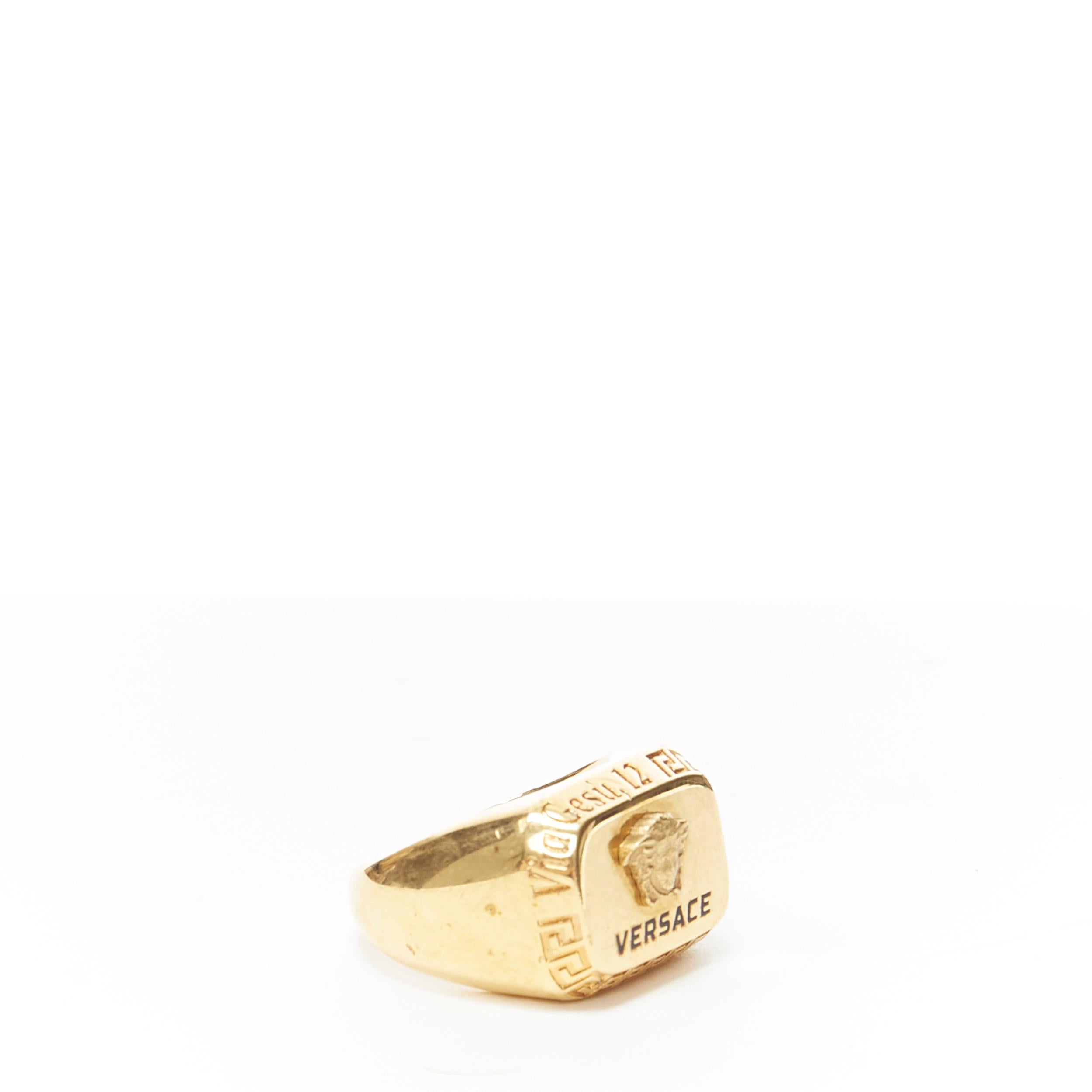 versace logo ring