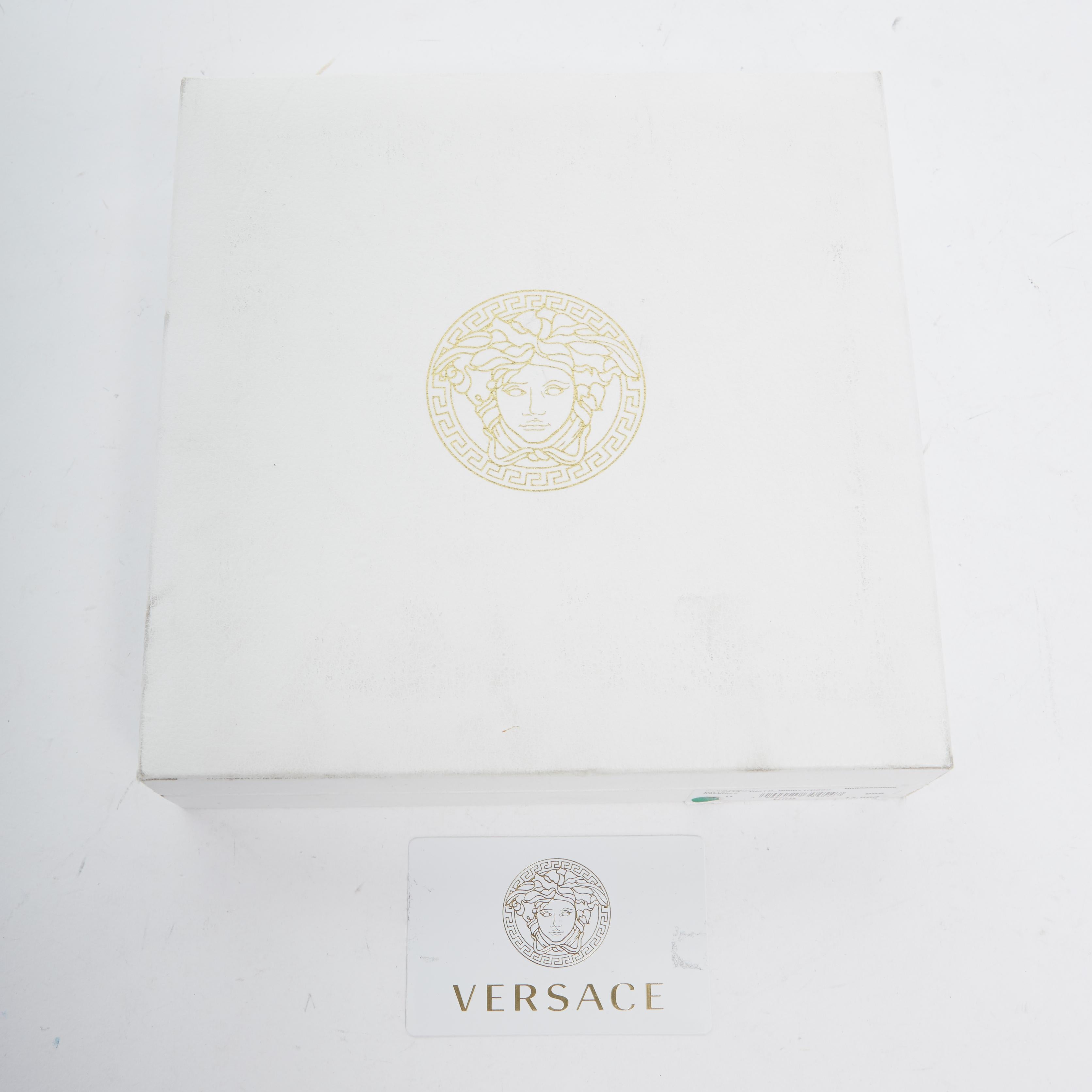 VERSACE gold tone nickel Medusa halo medallion coin chunky long necklace For Sale 2