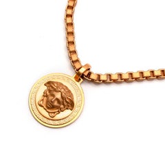 Versace Golden Medusa Medallion Chain Necklace