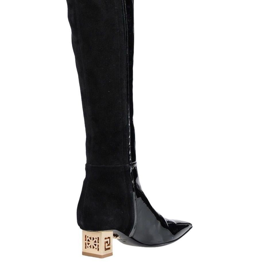 versace knee high boots