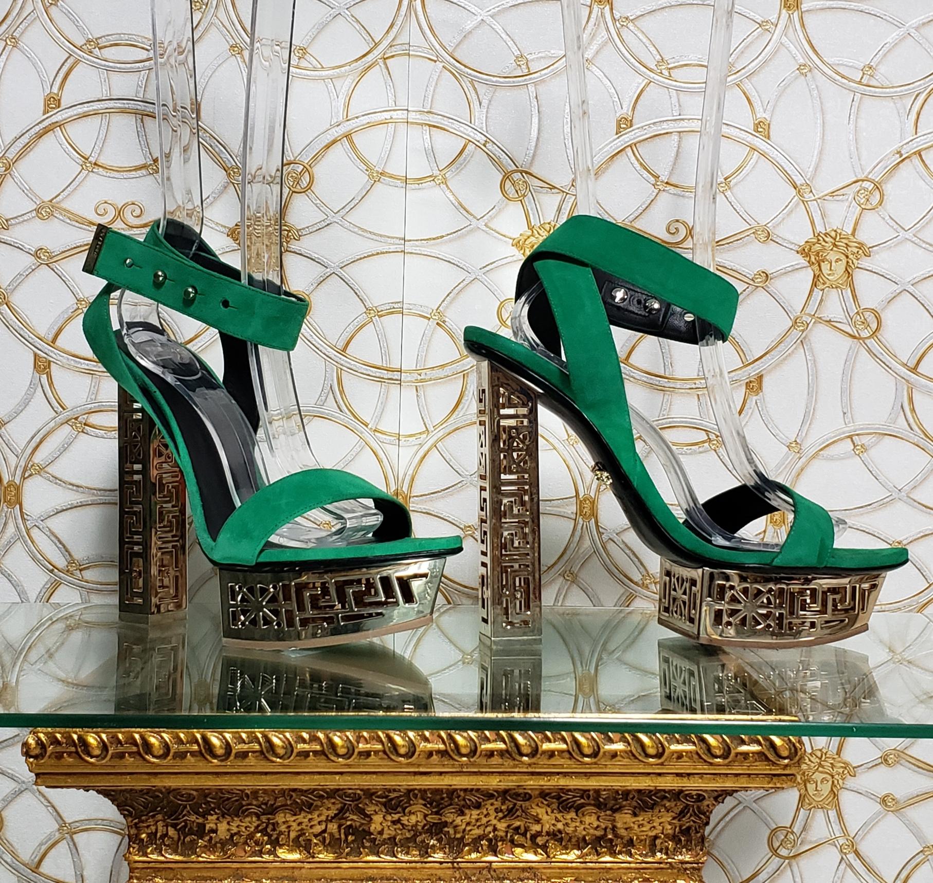 versace green heels