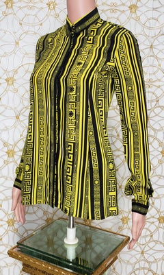 F/W 2015 Look # 4 VERSACE #greek long sleeve silk shirt
