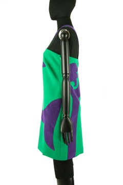 Versace Green and Purple Minidress