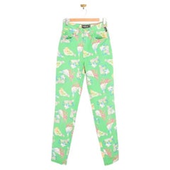 Jeans a vita alta Versace anni '90 con motivo floreale Greene & Greene Bouquet