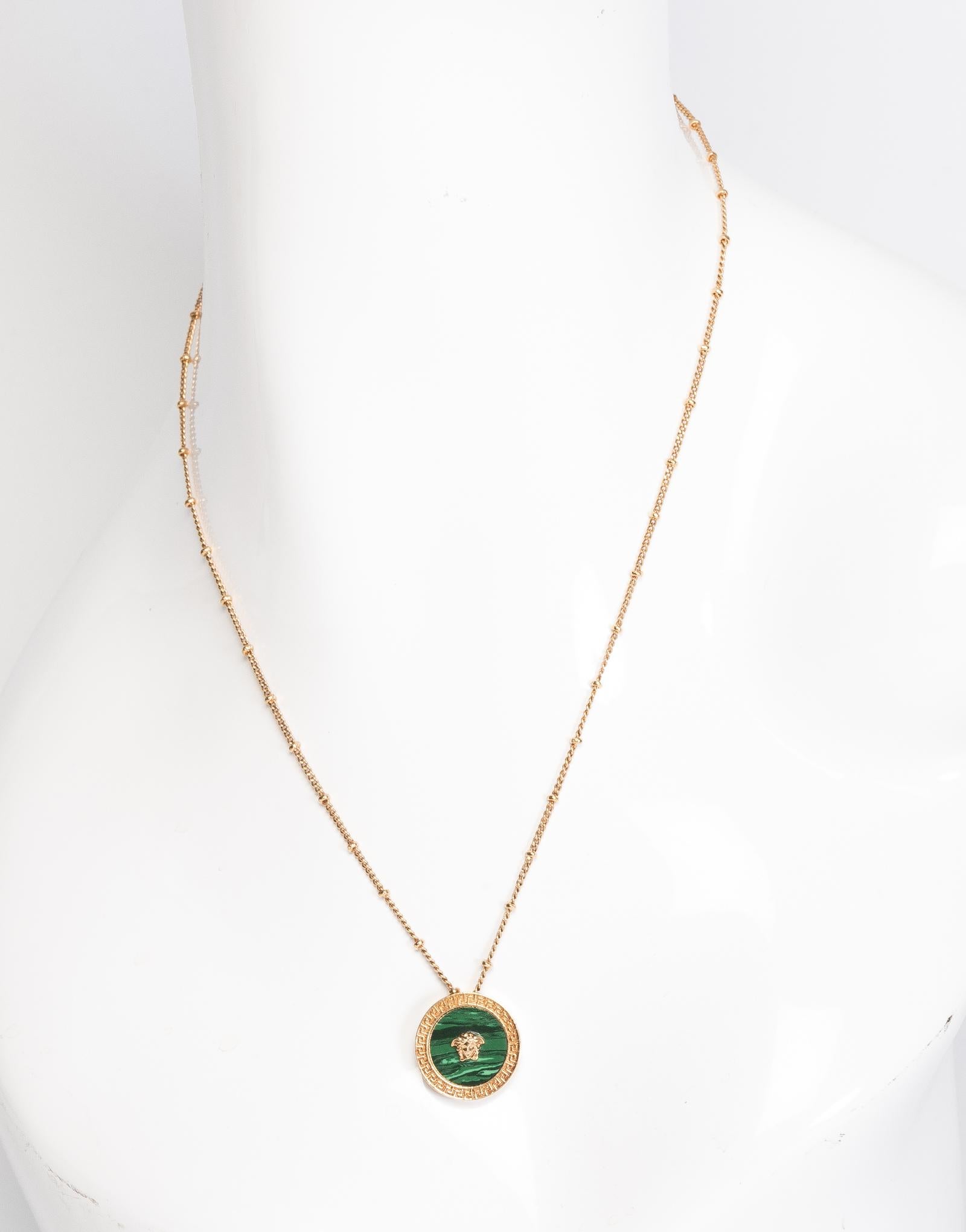 versace green necklace