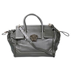 Versace Green Leather Large Palazzo Empire Bag