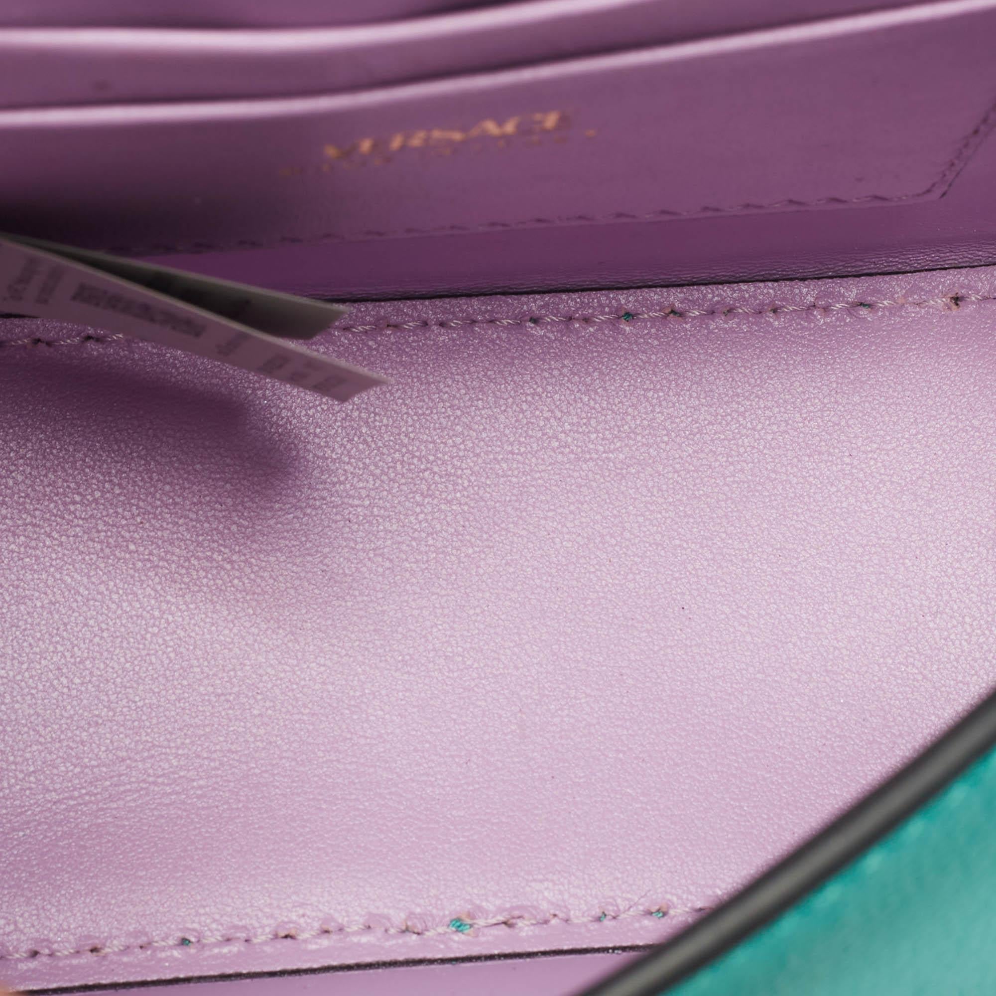 Versace Green Leather Mini La Medusa Top Handle Bag 3