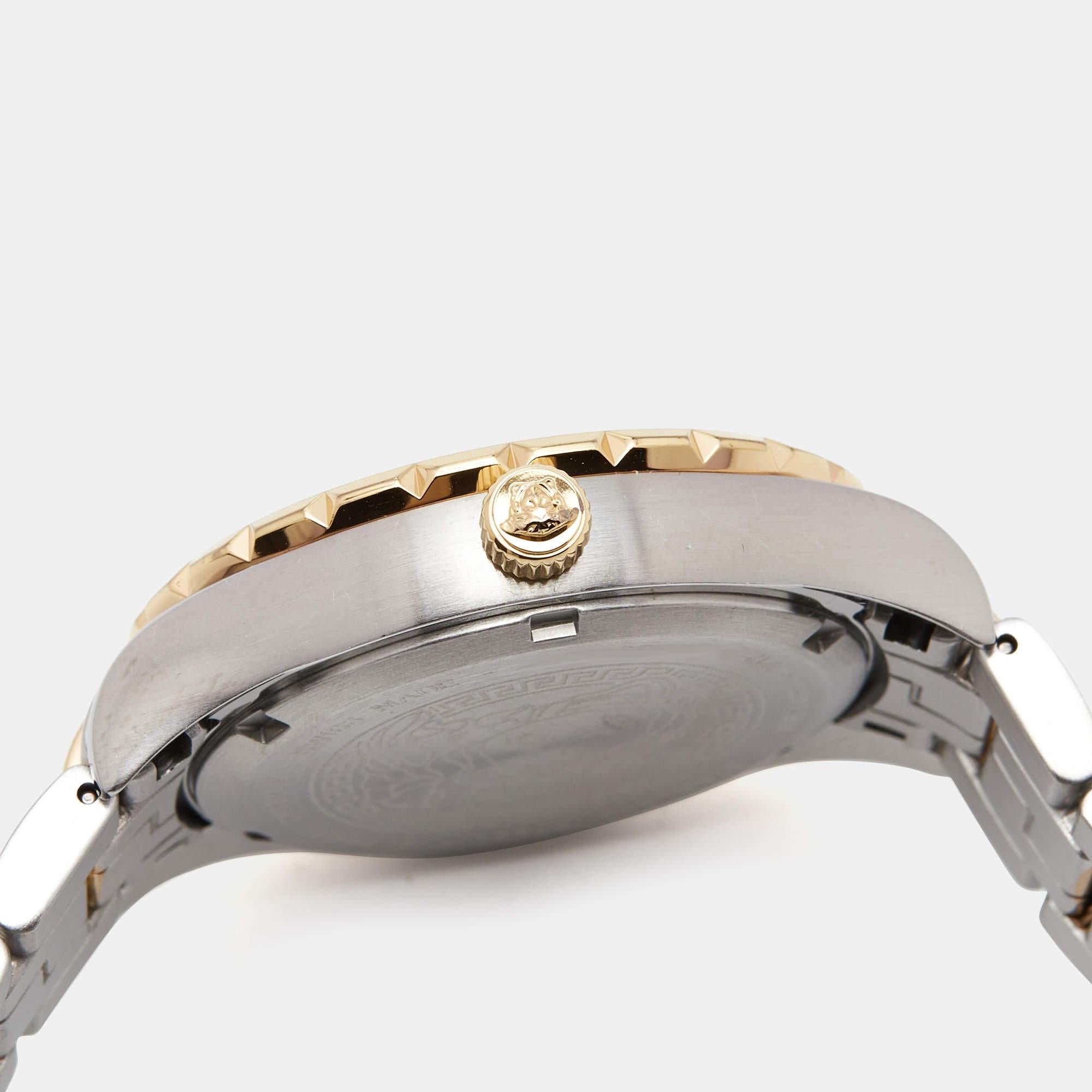 Versace Montre-bracelet pour femme 3 tons vert en acier inoxydable Hellenyium V12050016 2