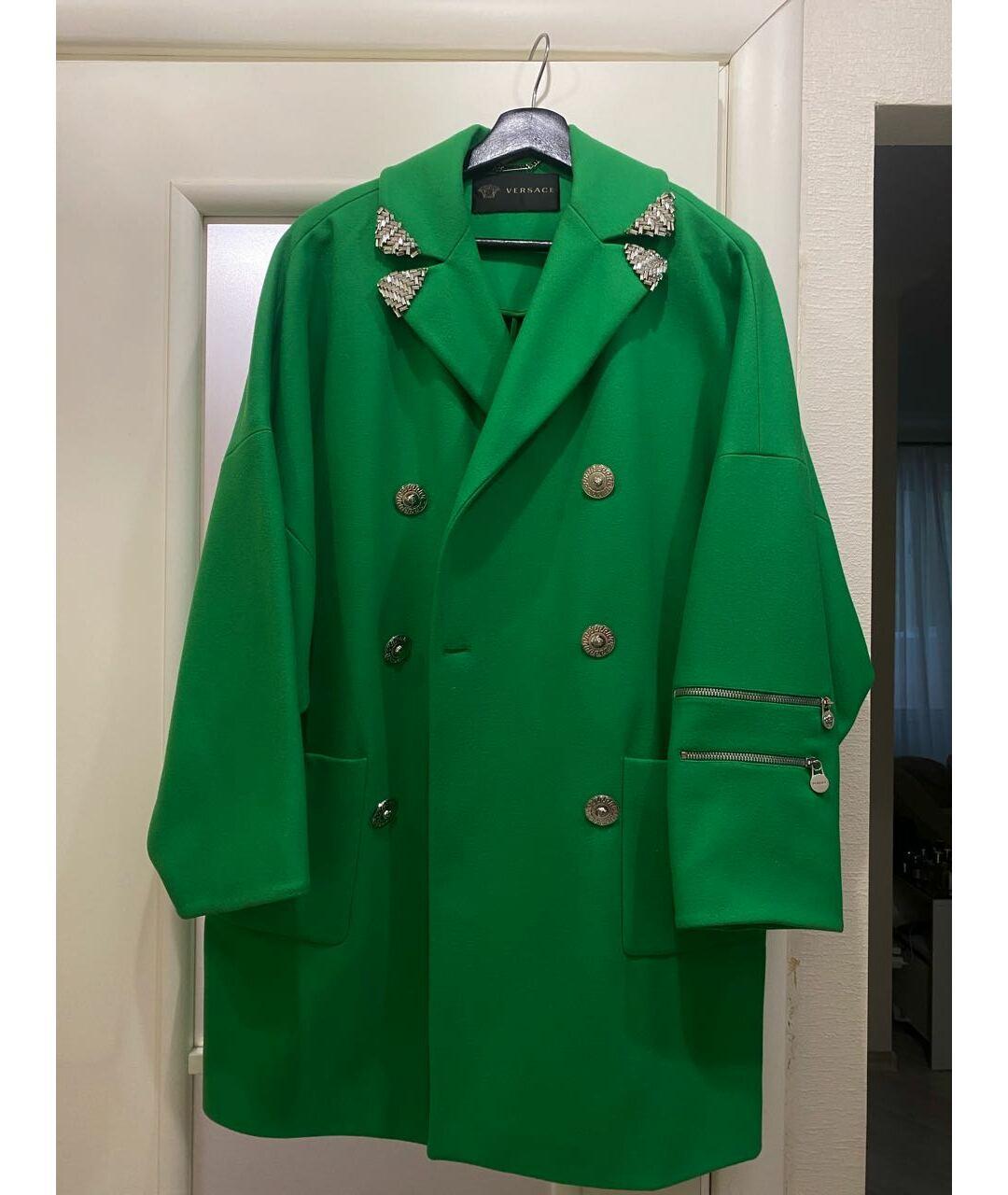 versace green coat