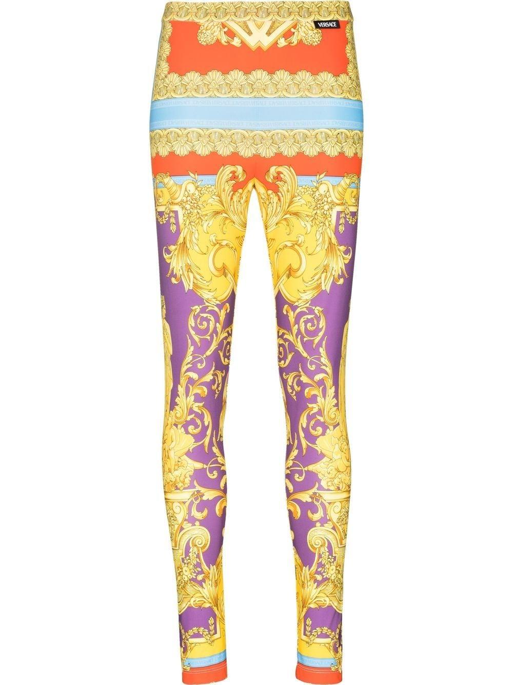 Versace
Medusa Renaissance print leggings
A colourful take on Versace's signature Greek-inspired motif, the Medusa Renaissance is present throughout the house's SS22 collection, as shown by these colourful leggings that sit high at the waist for an