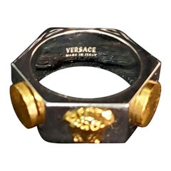 VERSACE HEXAGEDRON MEDUSA RING size 9