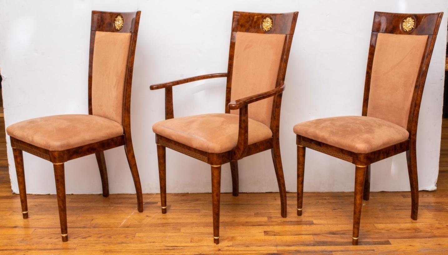 Neoclassical Versace Home Dining Chairs, Set of 8