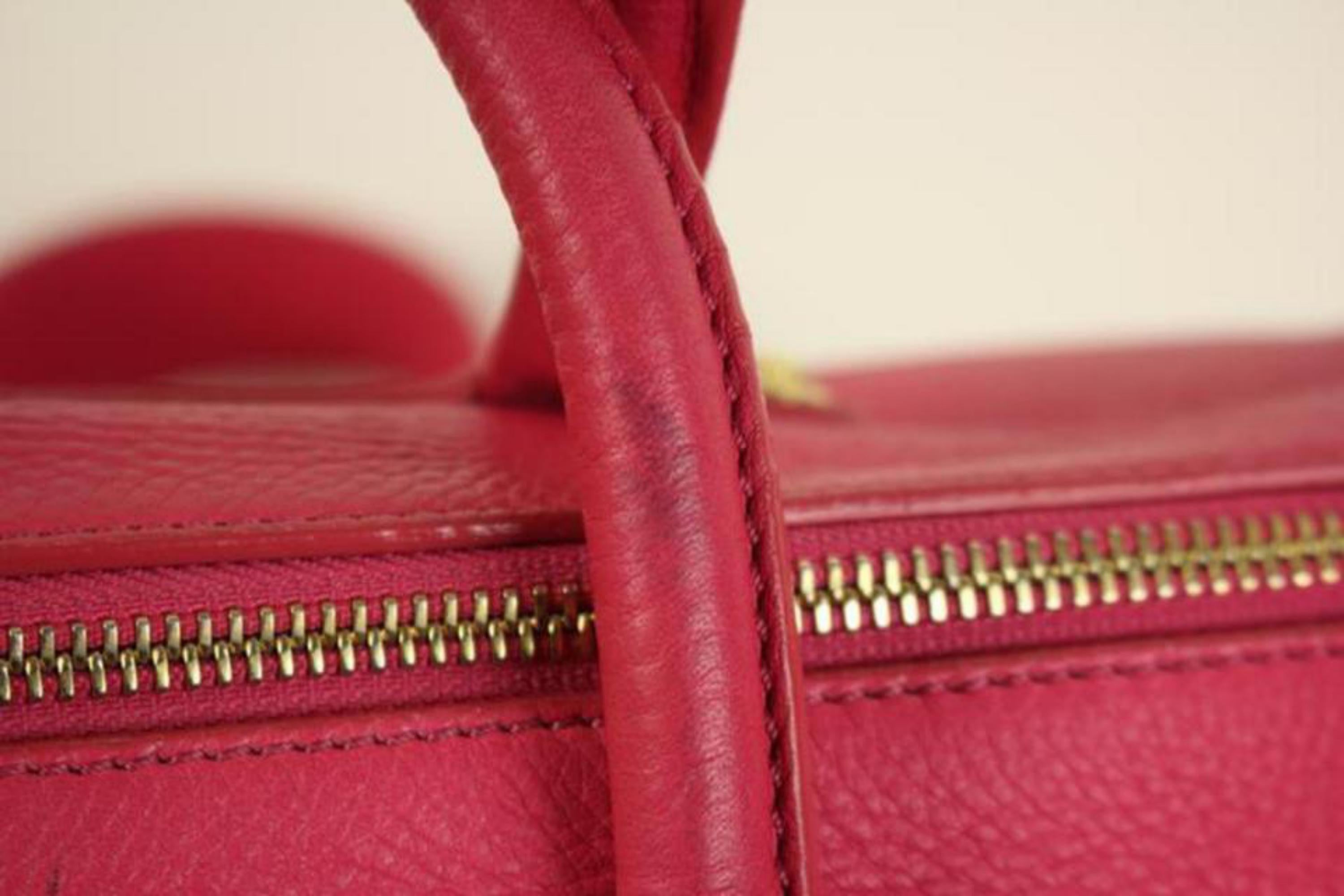 Versace Hot Two Way Boston Vvav1 Pink Leather Shoulder Bag For Sale 6
