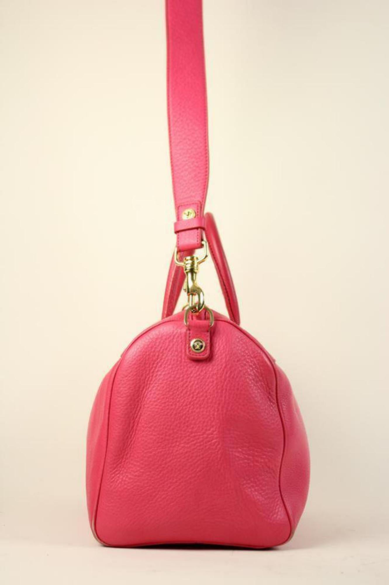 Versace Hot Pink Satchel Two Way Boston Satchel
This item will ship immediately!!
Previously owned.
Made In: Italy
Measurements: Length: 11.5