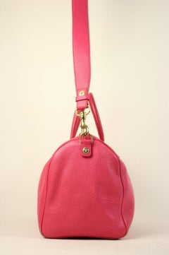Versace Hot Two Way Boston Vvav1 Pink Leather Shoulder Bag