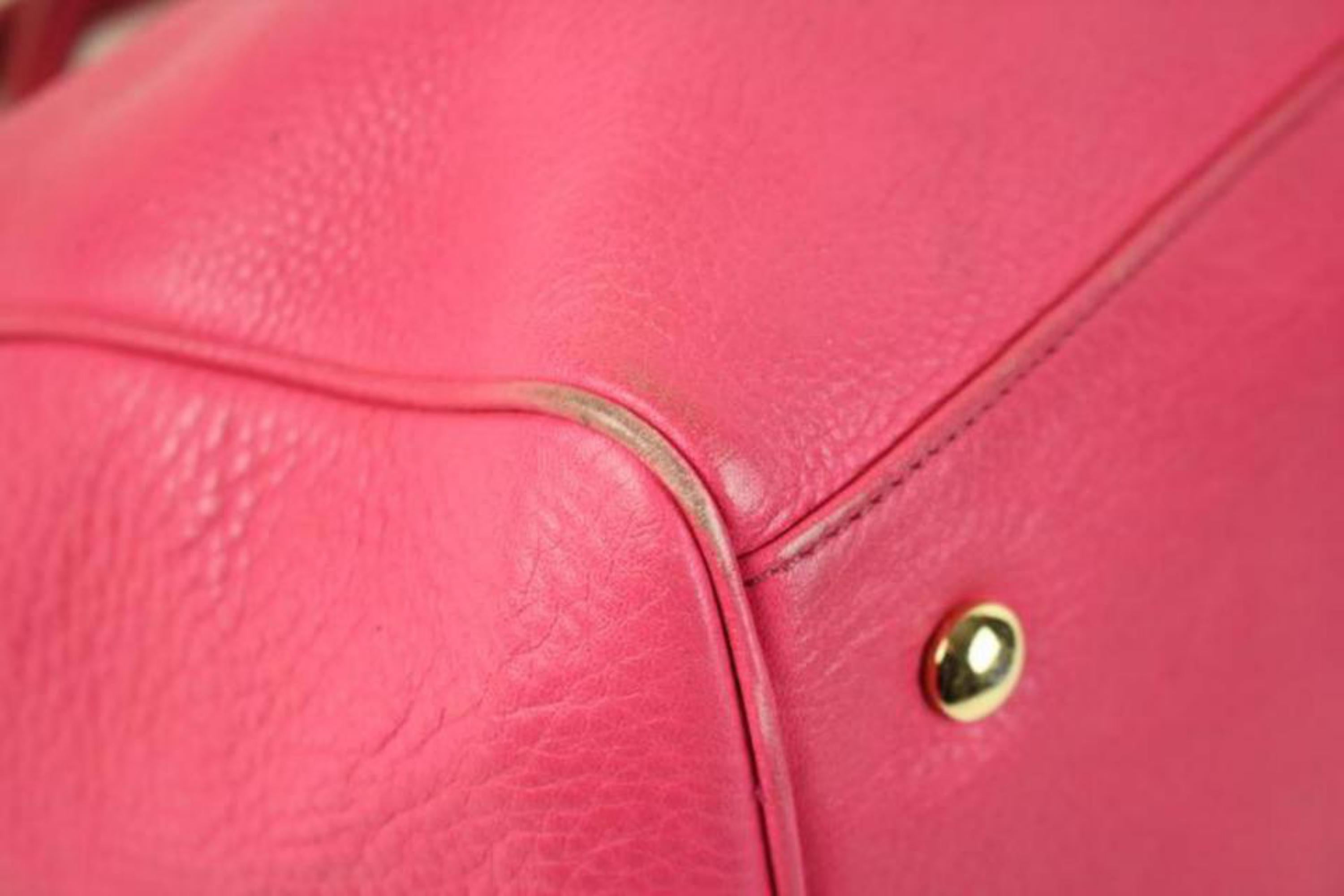 Versace Hot Two Way Boston Vvav1 Pink Leather Shoulder Bag For Sale 3