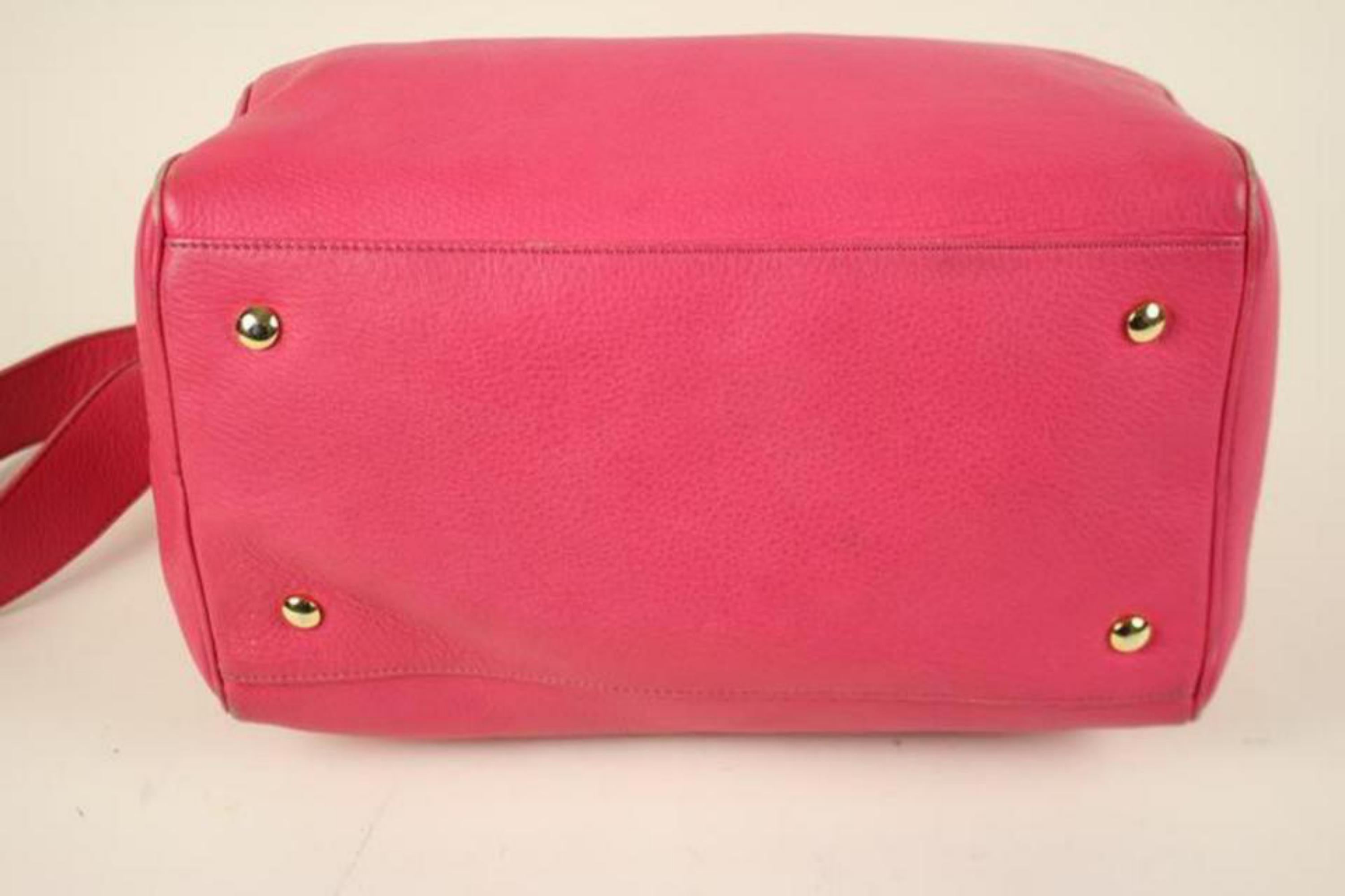 Versace Hot Two Way Boston Vvav1 Pink Leather Shoulder Bag For Sale 4