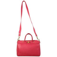 Vintage Versace Hot Two Way Boston Vvav1 Pink Leather Shoulder Bag