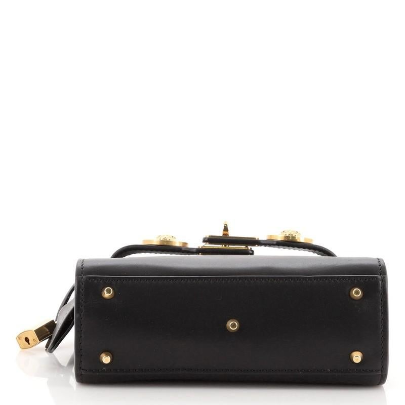 Versace Icon Convertible Top Handle Bag Leather Mini In Good Condition In NY, NY