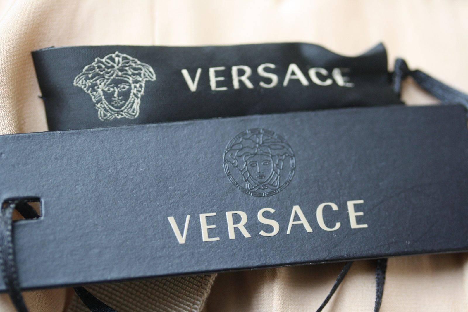 Versace Iconic Chain-Mail and Silk-Satin Mini Dress For Sale 1