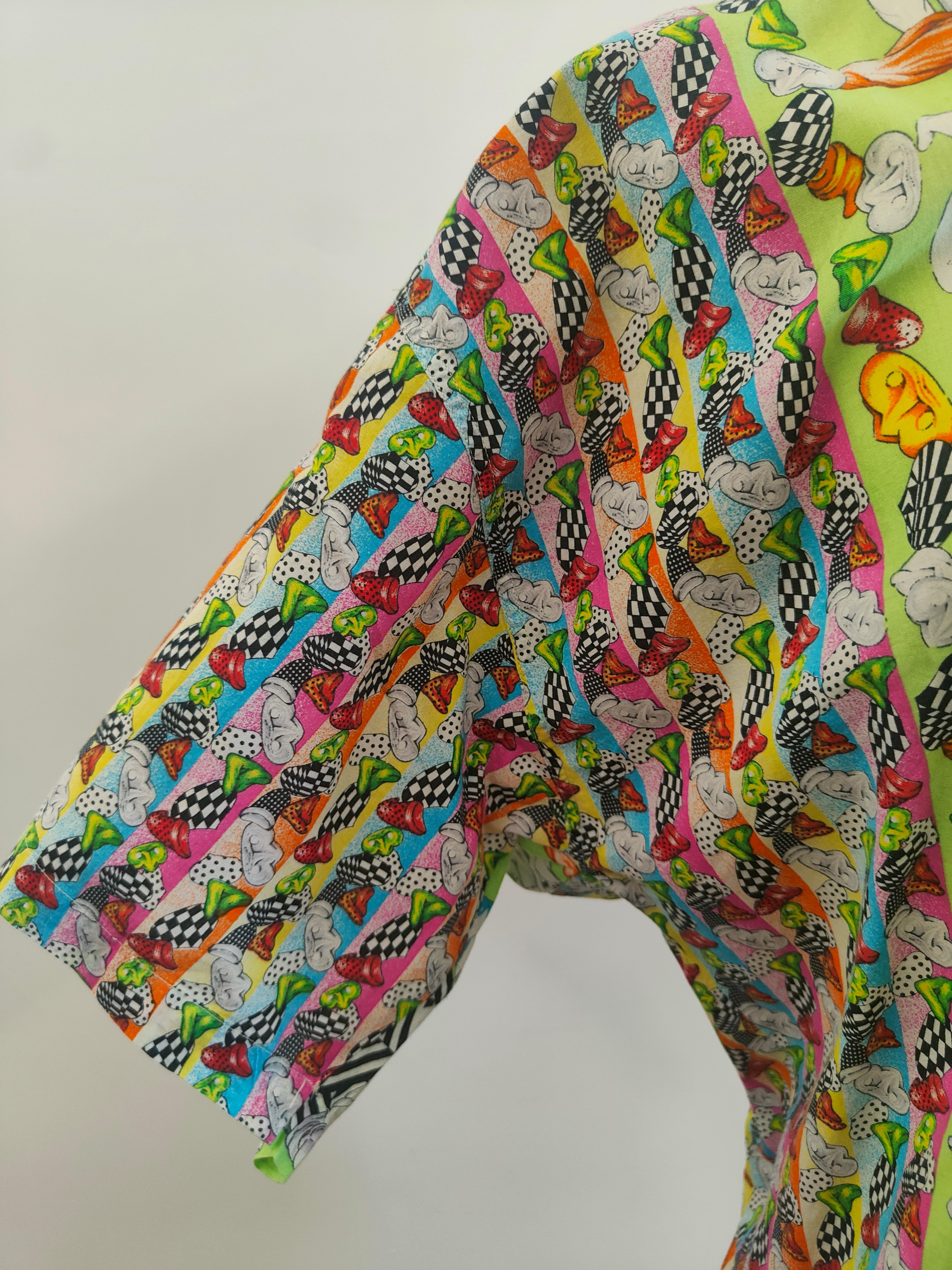 Versace - Chemise en coton multicolore emblématique en vente 5