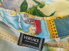 1990s Versace Jeans Couture Multicoloured Cotton Shirt Size L Unisex