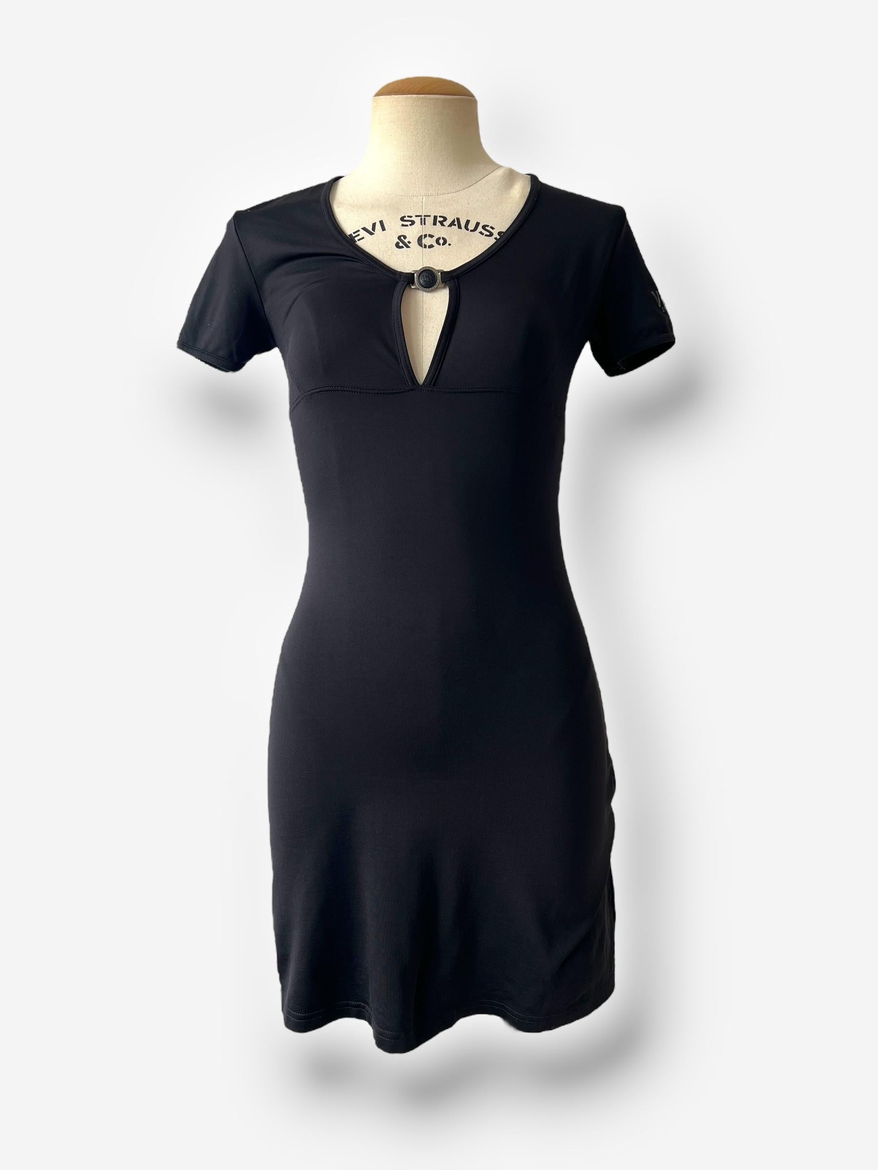 Women's Versace Intensive Mini Medusa Logo Mini Dress, Late 1990s For Sale