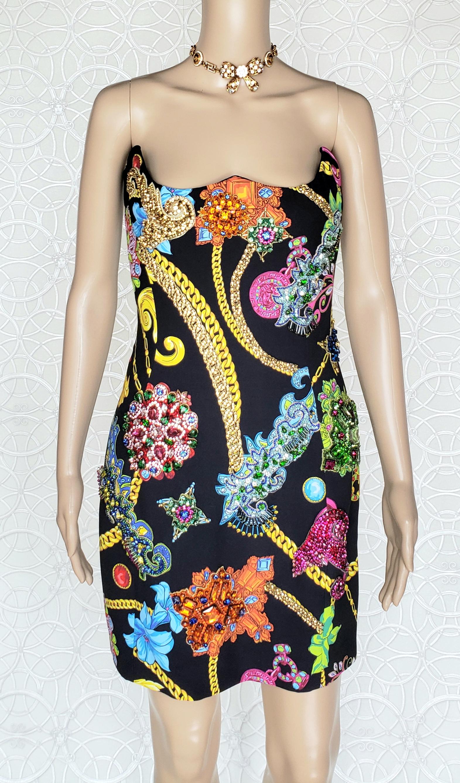 versace embellished dress