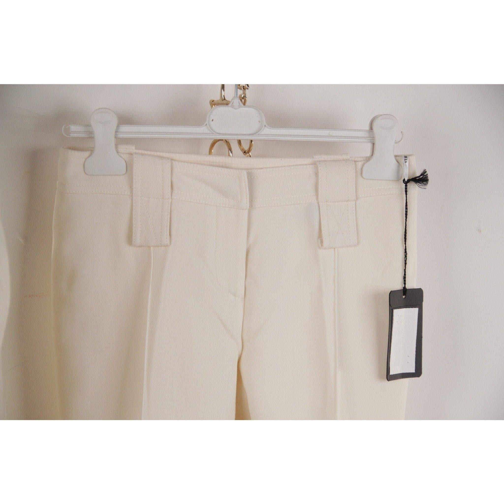Versace Ivory 3 Pieces Set Blazer Suit Skirt Trousers Size 40 IT 3