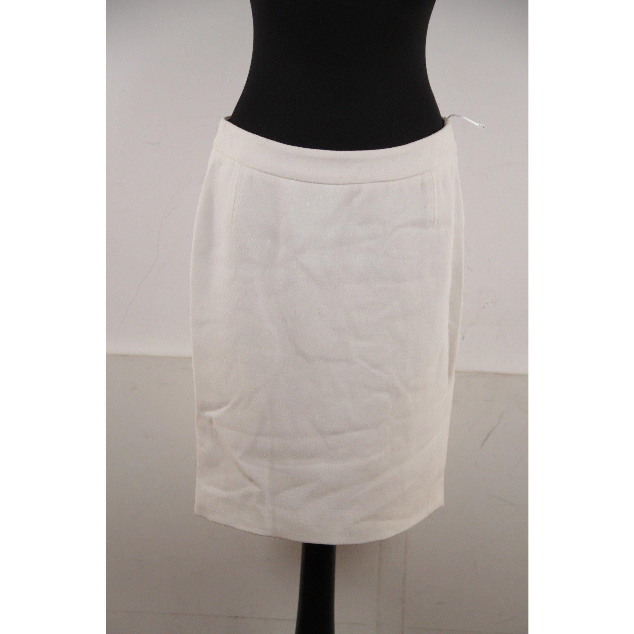 Beige Versace Ivory 3 Pieces Set Blazer Suit Skirt Trousers Size 40 IT