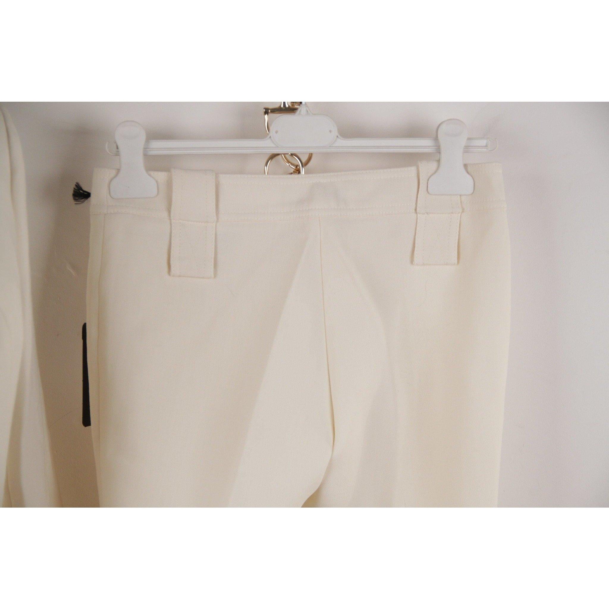 Versace Ivory 3 Pieces Set Blazer Suit Skirt Trousers Size 40 IT 2