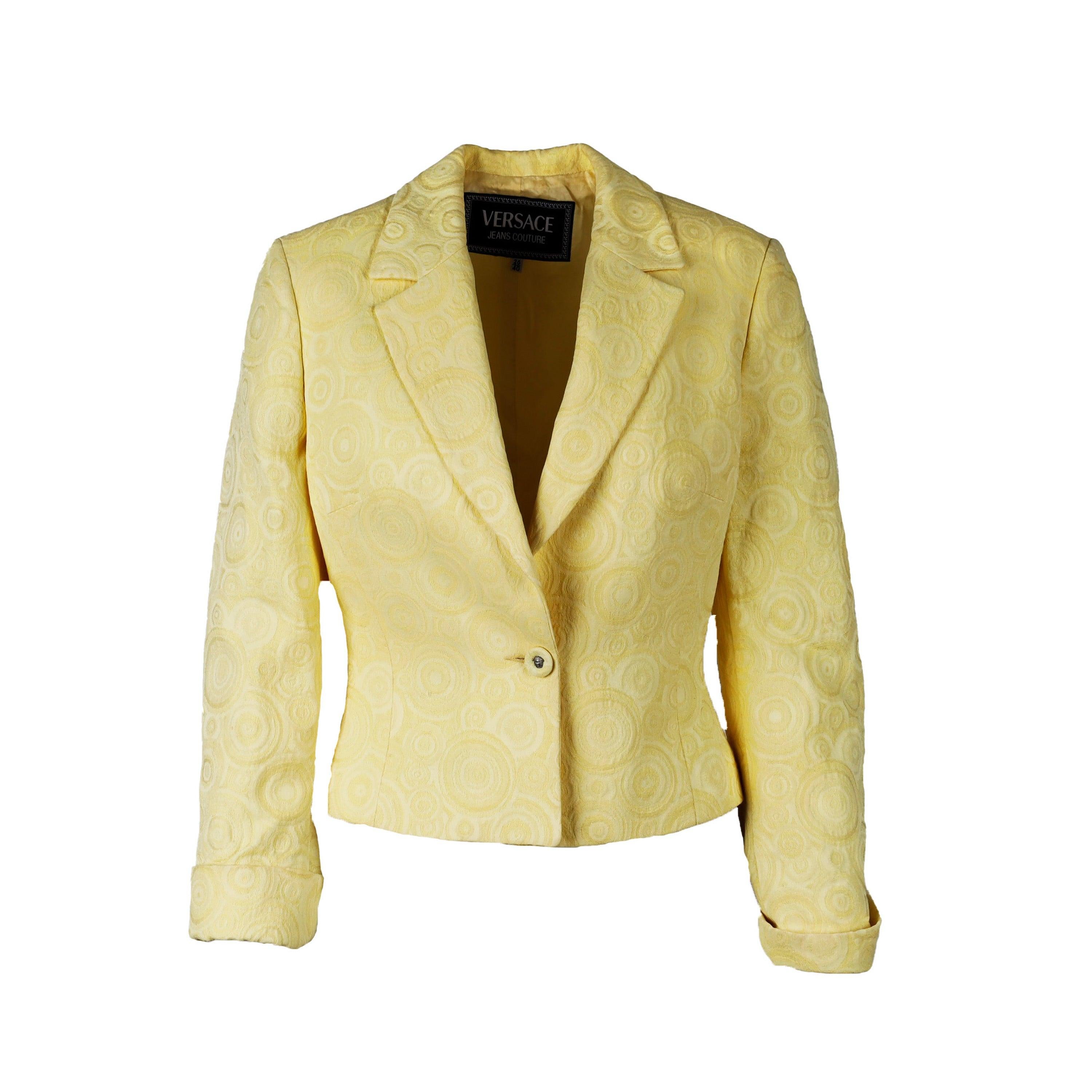Versace Jean Couture Set aus Jacke und Rock - '00s (Beige)