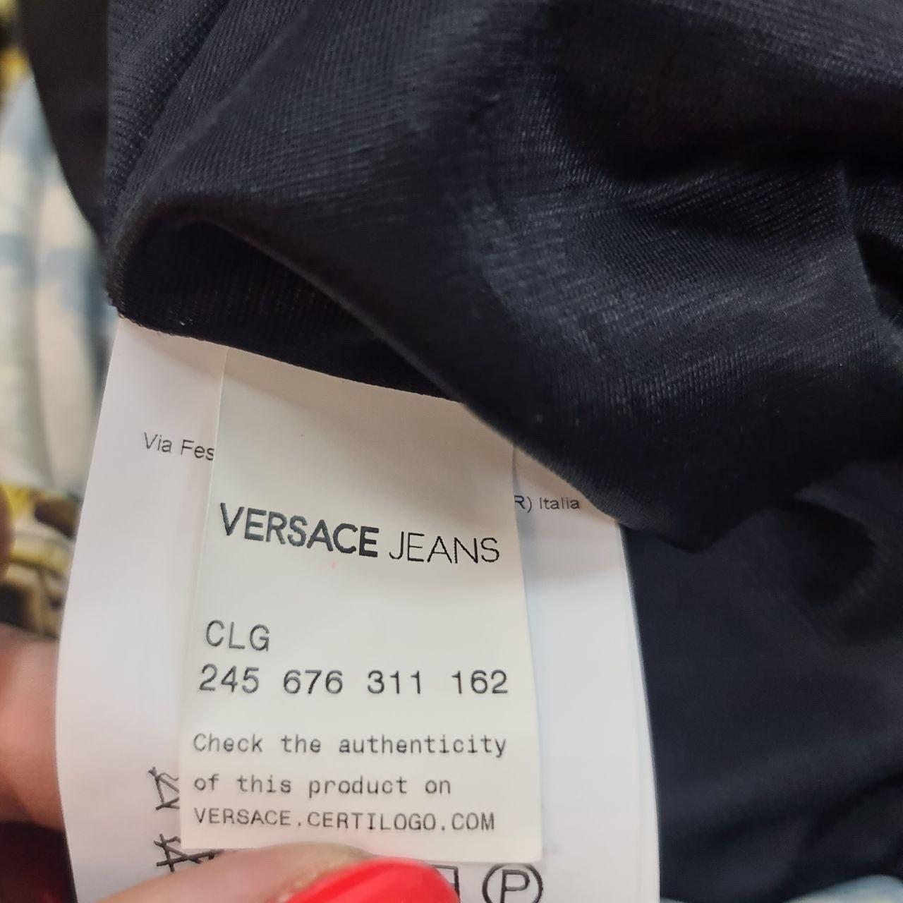 Versace Jeans Schwarz & Gold Barock Print Kleid - Größe S-M im Zustand „Gut“ im Angebot in Krakow, PL