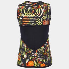 Versace Jeans Black Printed Jersey Tank Top M