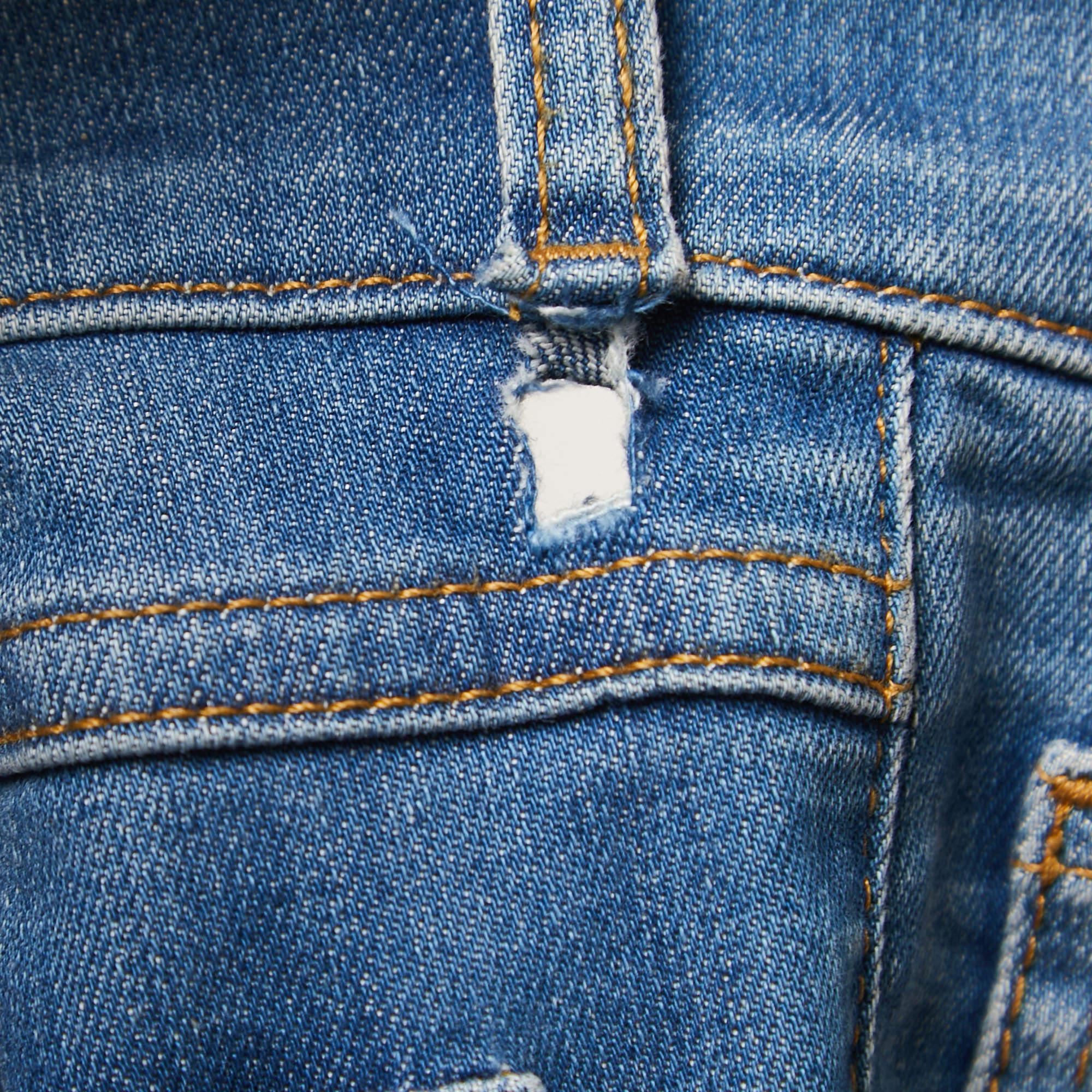 Blu Versace Jeans Jeans skinny in denim lavato blu Vita 28