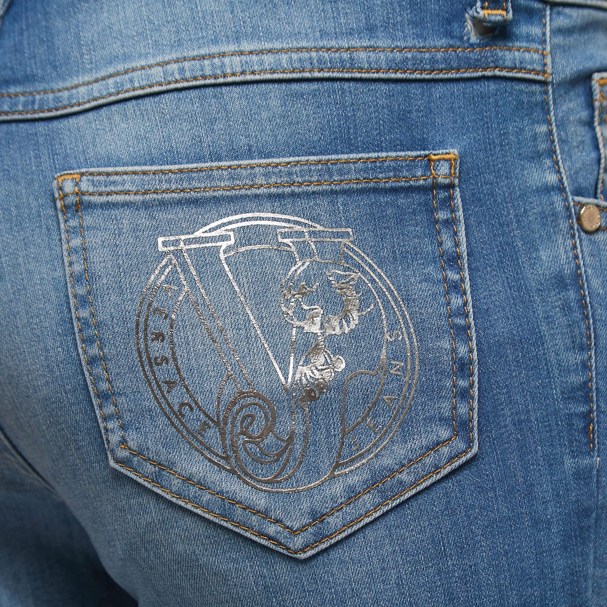 Versace Jeans Jeans skinny in denim lavato blu Vita 28
